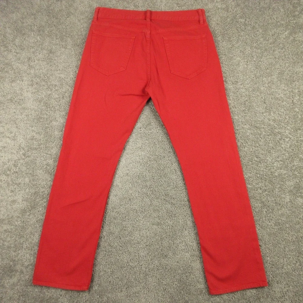 Banana Republic Jeans Mens 33x30 Red Vintage Straight Flex Zip Fly Denim Pants